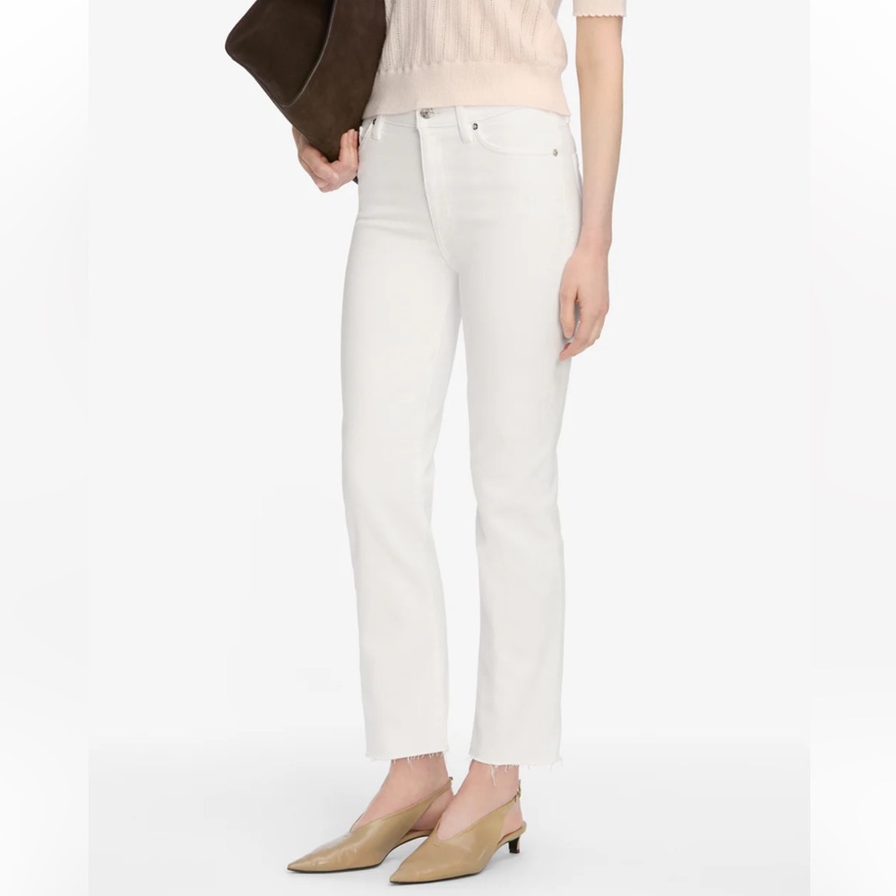 Frame Le Sleek Crop raw hem